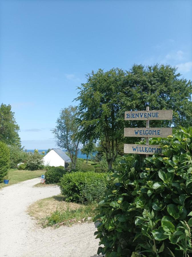 Les Hortensias Grande Tente Familiale Deux Chambres Et Sejour Vue Mer Sur Camping Nature Plestin-les-Grèves المظهر الخارجي الصورة