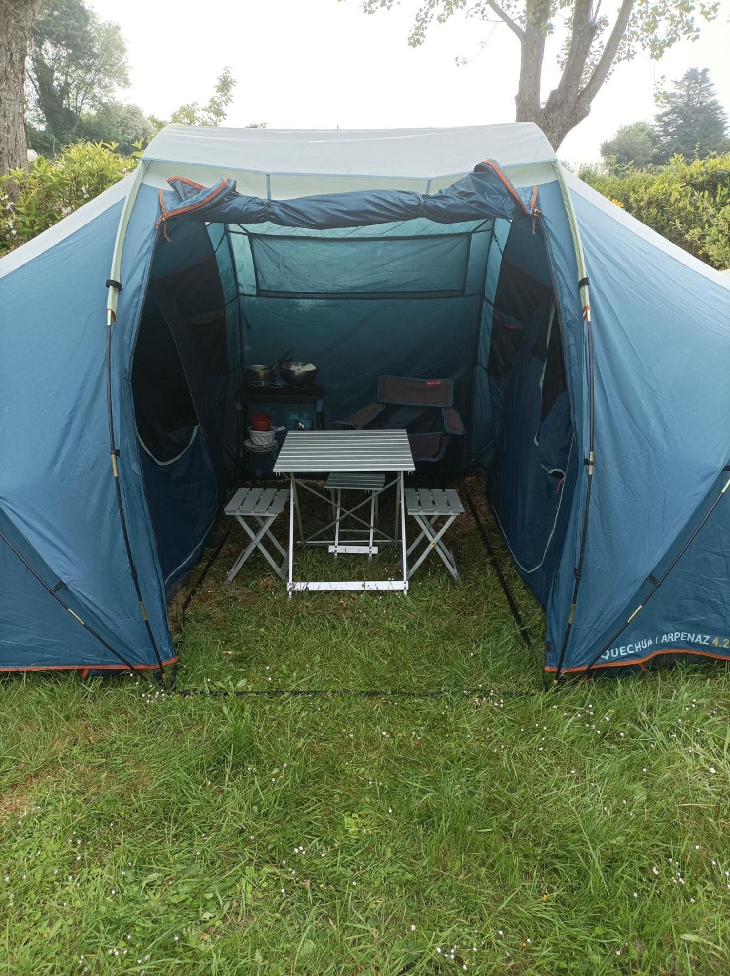 Les Hortensias Grande Tente Familiale Deux Chambres Et Sejour Vue Mer Sur Camping Nature Plestin-les-Grèves الغرفة الصورة